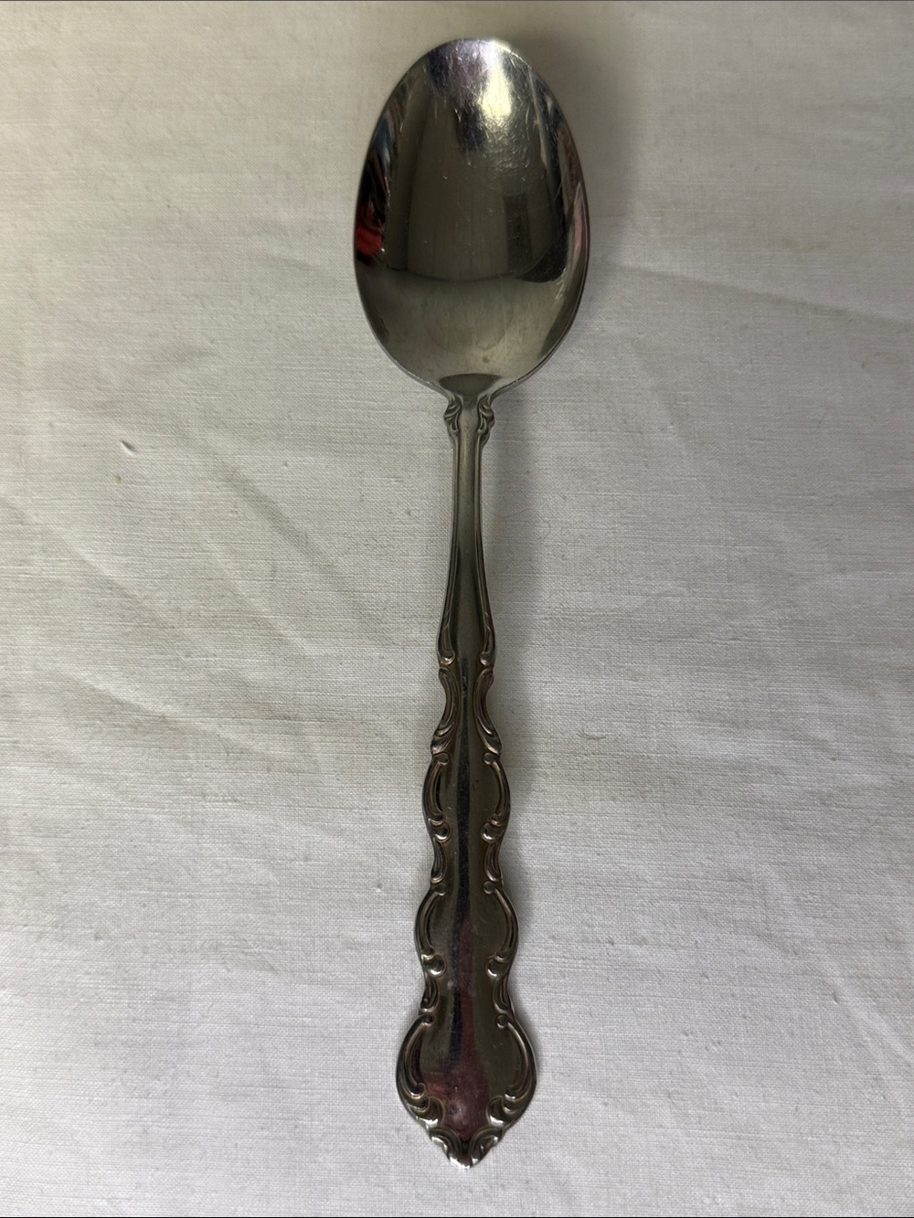 Oneida Mozart Stainless Steel 6.75" Place Oval Soup Spoon Vintage Flatware - Picture 2 of 4